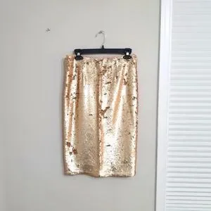 Eliza j gold sequin skirt hotsell